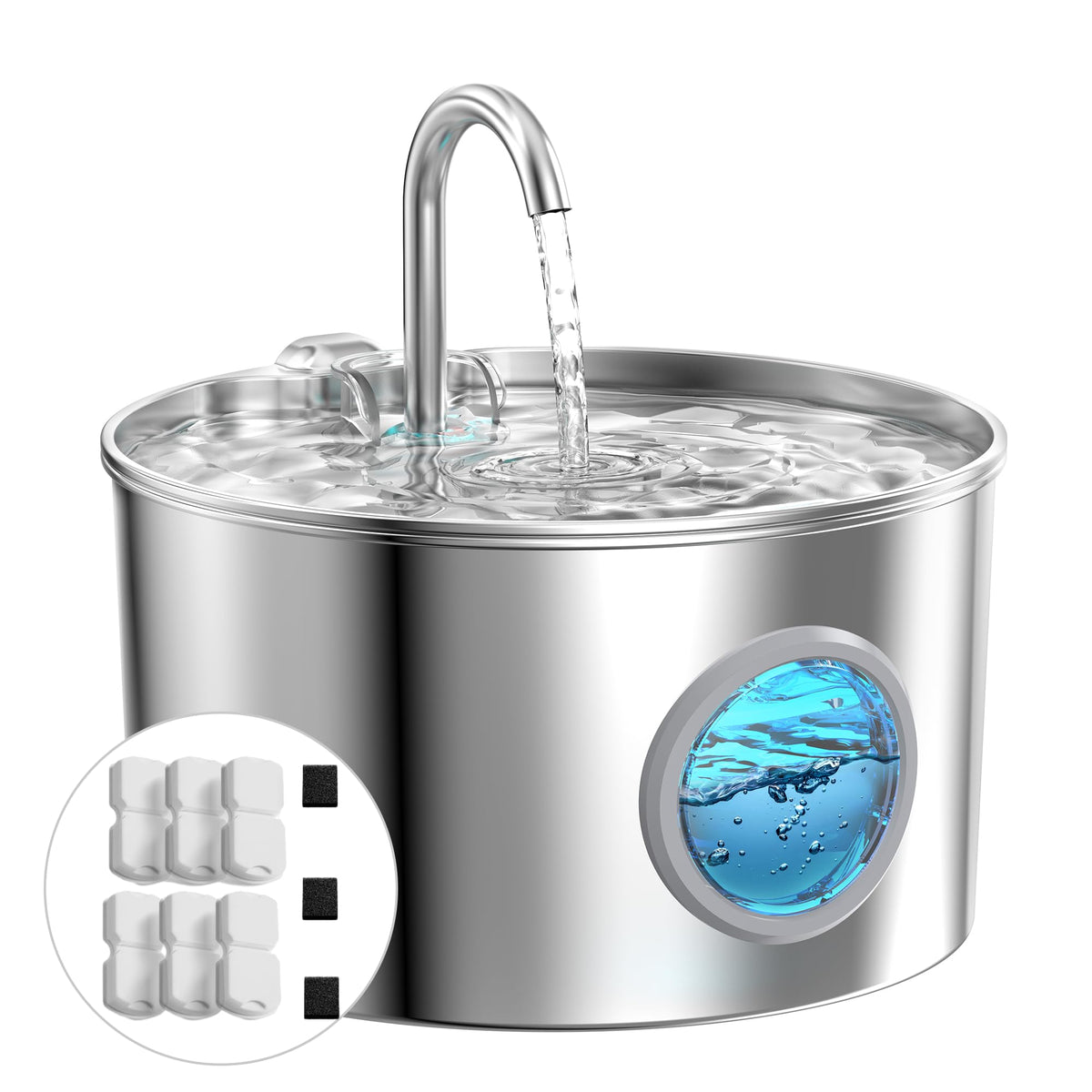 RVS Drinkfontein voor Katten (2,2L)