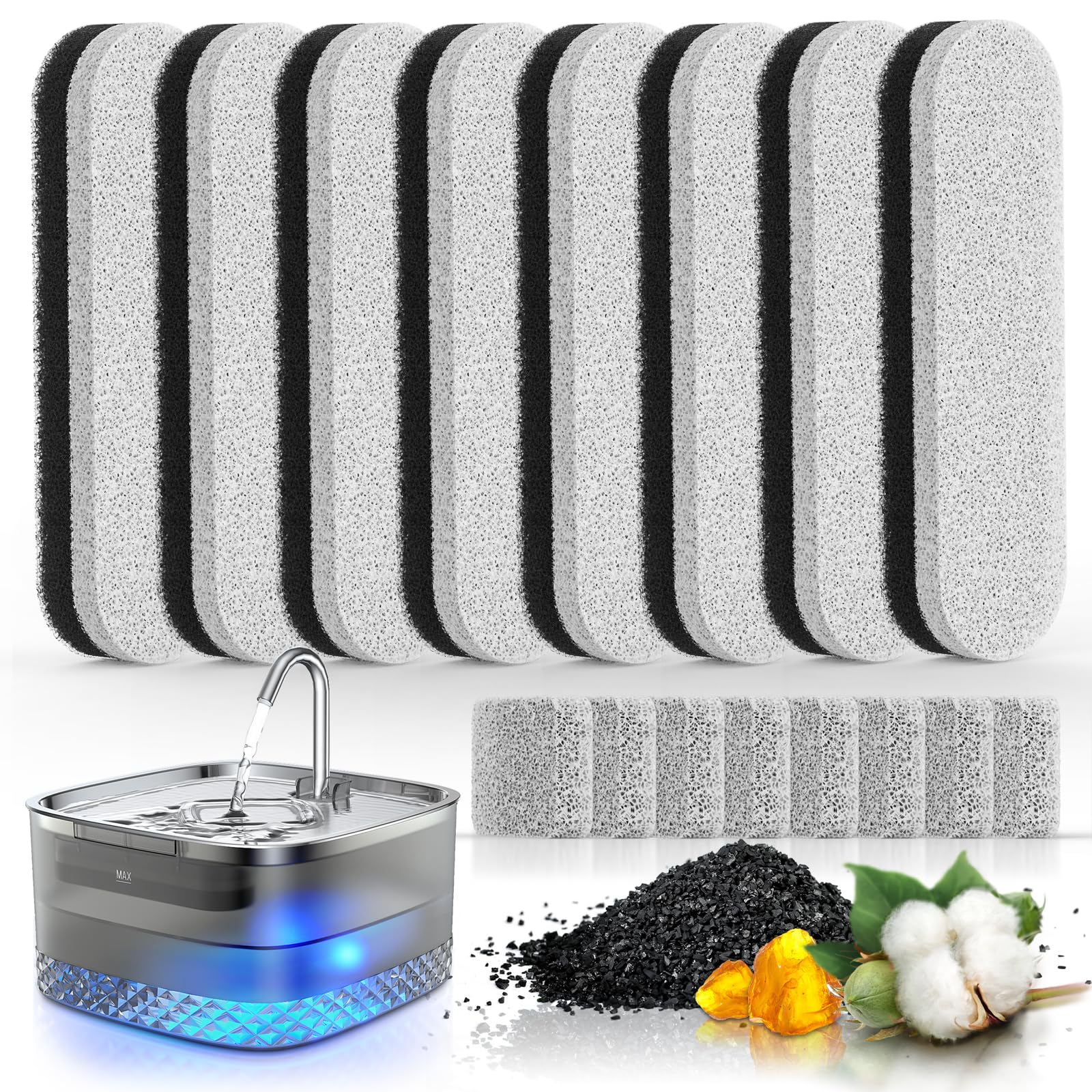 Vervangingsfilters voor Kattendrinkfontein (8-pack)